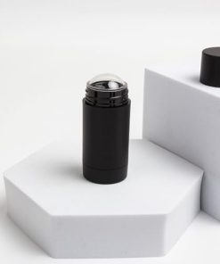 Alternative view of 3 adet 30g/1oz siyah plastik boş yuvarlak deodorant kapları bükümlü dolum çubuğu doldurulabilir deodorant şişeleri seyahat dudak balsamı tüpleri DIY kozmetik ruj güneş kremi