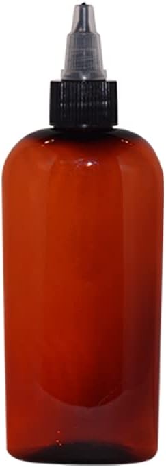 wolfmoon botanicals (24'lü Paket) - 56,64 ml Amber Oval Sıkıştırma. Yorker Twist Cap ile Doldurulabilir, Boş PET Plastik Şişeler (Amber-Oval)