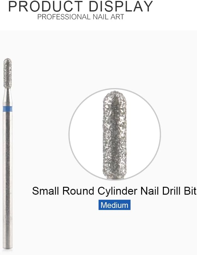 Alternative view of Rolabling Yuvarlak silindir tırnak matkap ucu oje jel kaldırma elektrikli tırnak matkap manikür makinesi aksesuarları aracı (M 2*6.8mm)