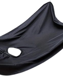 Tıraş Örtüsü, Sakal Kesme Önlüğü – Vantuzlu, Kolay Temizlenen, Pratik Tıraş Pelerini – Sakal ve Saç Kırpıntılarını Toplar – 61x80 cm, Hafif ve Katlanabilir (siyah)