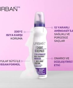 Alternative view of Urban Care Shake N Repair 7/24 Düzleştirici Etkili Saç Bakım Köpüğü, 150 Mililitre, Vegan