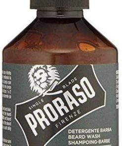 Proraso Cypress & Vetyver Sakal Şampuanı, kirleri gideren ve etkili bir şekilde temizleyen erkek sakal bakımı için profesyonel nemlendirici şampuan, 200 ml (1'li Paket)