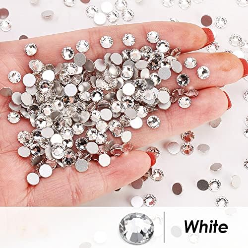 Alternative view of SUKPSY 2880 adet Flatback şeffaf kristal Rhinestones SS10(2,7-2,9 mm) yuvarlak cam taşlar taşlar Glitter suni elmas DIY el sanatları giysi ayakkabı dekorasyon tırnak sanat