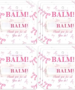 Alternative view of 5 Paket Pembe Yay Dudak Balsamı Hediyeleri Toplu, Nemlendirici ve Besleyici Dudak Balsamı Hediyeleri, Takdir Bebek Duş Bekarlığa Veda Kız Partisi Kızlar Kadınlar İş Arkadaşı Doğum Günü Partisi