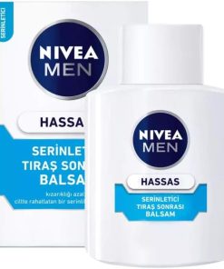 NIVEA Men Hassas Serinletici Tıraş Sonrası Balsam 100 ml, Hassas Ciltler, Alkolsüz Formül, Hızlı Emilir
