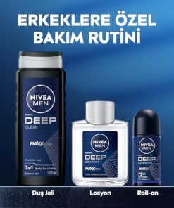 Alternative view of NIVEA MEN Erkek Tıraş Sonrası Losyon Deep Dimension 100 ml, Tahrişe ve Kurumaya Karşı Koruma,Yenileyici,Aktif Karbon,Ferah Koku