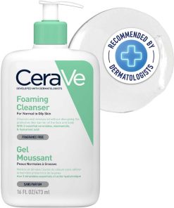 CeraVe Normal ve Yağlı Ciltler için Seramid İçerikli Köpüren Temizleyici Yüz Vücut
