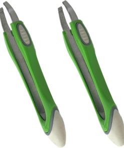 ALAZCO 2 konfor tutun ergonomik eğimli ucu çok amaçlı paslanmaz çelik kaymaz emin kavrama hassas cımbız erkekler kadınlar artrit eller
