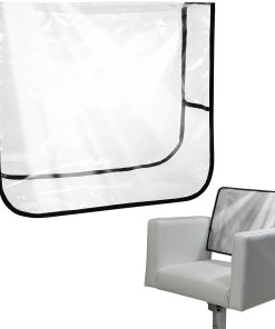 Yuomeaz Salon Sandalye Örtüsü, Spa ve Salon Sandalyeleri Örtüsü, Şeffaf Kare Kuaför Koltuğu Arka Kapakları, Çoğu Standart Sandalyeye Uyar, Sandalyeleri Korumak için Güçlendirilmiş Hassas Dikişli