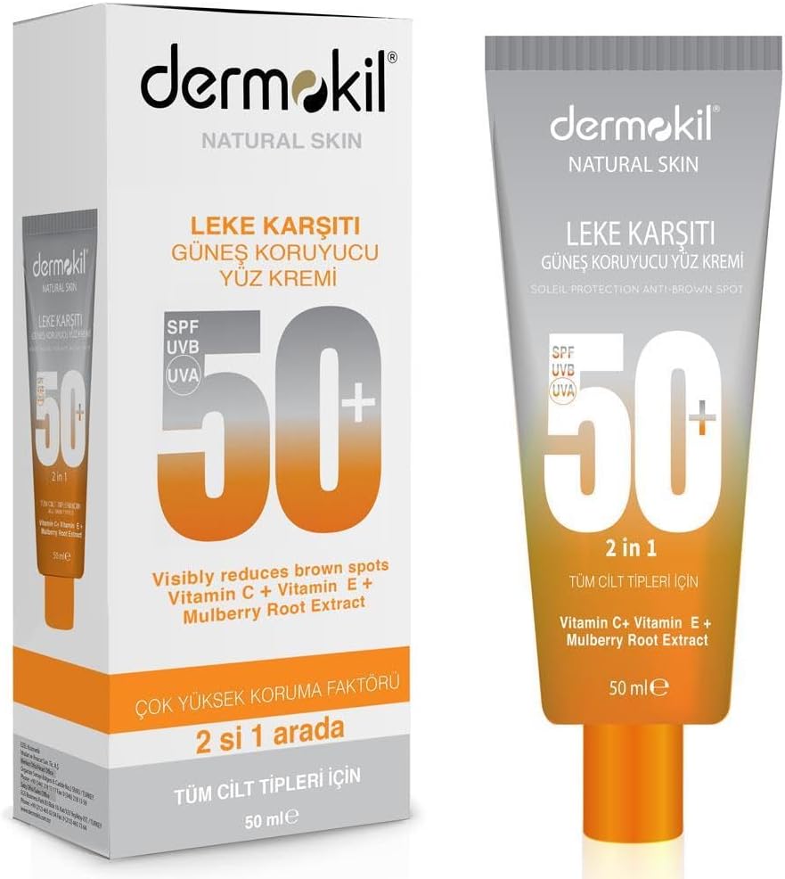Dermokil SPF 50+ Leke Karşıtı Güneş Koruyucu Yüz Kremi (50 ml)