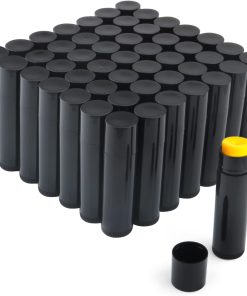 50 Adet 5.5g Bükümlü Dudak Balsamı Tüpleri, Boş Plastik Dudak Parlatıcı Balsamı Konteynerleri DIY Ev Yapımı Rujlar, Chapsticks ve Ev Yapımı Katı Parfüm için Dönebilen Deodorant Konteynerleri, Siyah