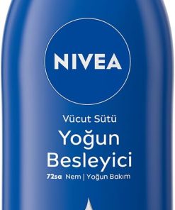 NIVEA Besleyici Vücut Sütü 400 ml, Kuru ve Çok Kuru Ciltler, 72 Saat Yoğun Nemlendirici Vücut Losyonu, 2 Kat Fazla Badem Yağı