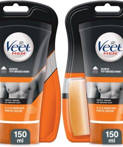 Veet Men Duşta Tüy Dökücü Krem Erkeklere Özel, (2 x 150 Ml)