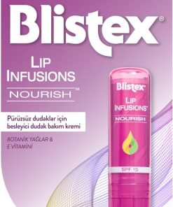 Blistex Lip Infusions Hydration Uzun Süreli Nemlendirici Dudak Bakım Kremi + Blistex Lip Infusions Nourish SPF 15 Güneş Koruyucu Besleyici Dudak Bakım Kremi