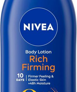 NIVEA Sıkılaştırıcı Vücut Sütü Q10 + C Vitamini, 48 Saat Vücut Nemlendirme, 10 Günde Sıkılaşma, Kuru Ciltler için, Vücut Bakım, 400 ml