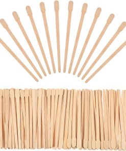 Bememo 500 Paket Balmumu Spatula Ahşap El İşi Çubukları Küçük Epilasyon Kaş Balmumu Aplikatör Çubukları