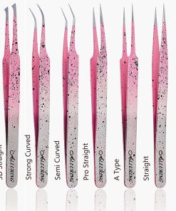 Alluring Ombre Gümüş Pembe Siyah Benekli Cımbız